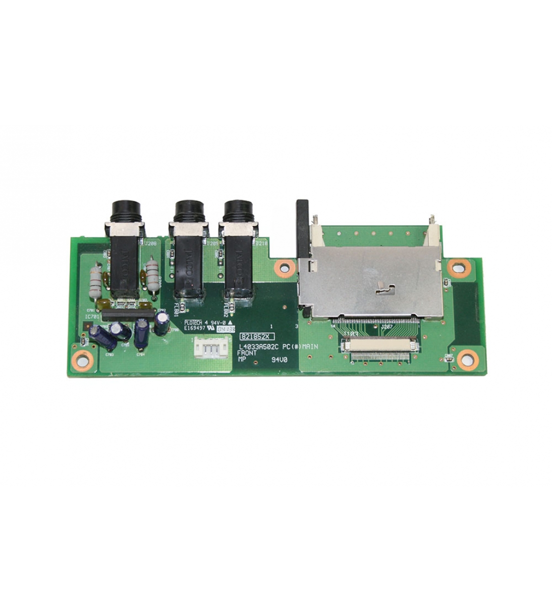 Scheda jack frontale (L4033A502C), con slot per scheda di memoria, per Akai MPC1000.